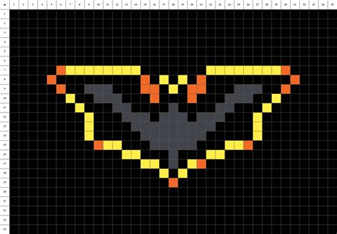 Batman Logo Pixel Art