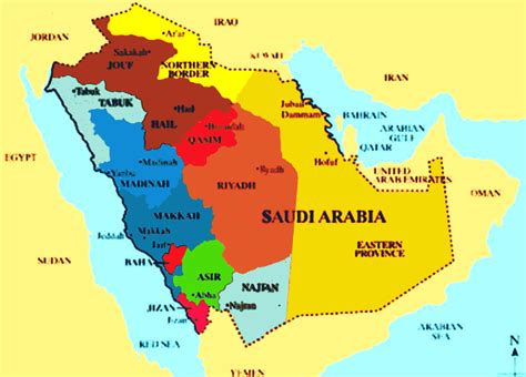 Map for Saudi Arabia - TravelsMaps.Com