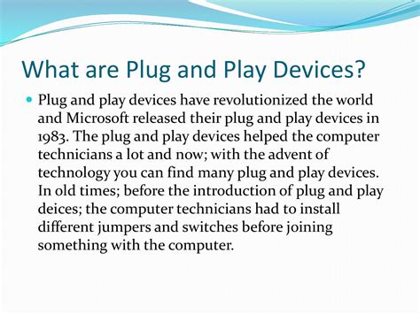 What are Plug and Play Devices? by Logitrain - Issuu