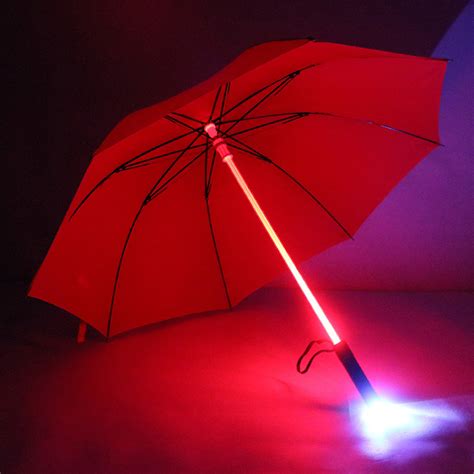 'Light Sabre' LED Light Up Safety Umbrella with built-in torch ...