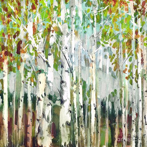 Abstract Birch Tree Painting | Amazing Wallpapers