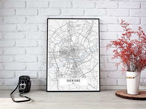 Shenyang Map Poster Shenyang City Map Poster Shenyang City | Etsy