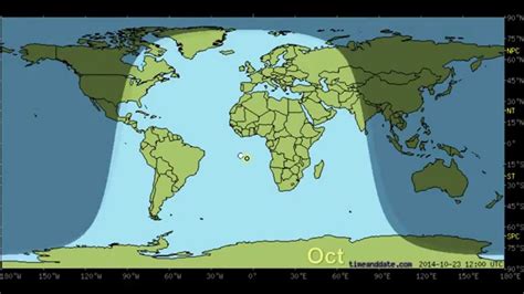 Day and Night World Earth Map with Sun and Moon position (Every 24 ...