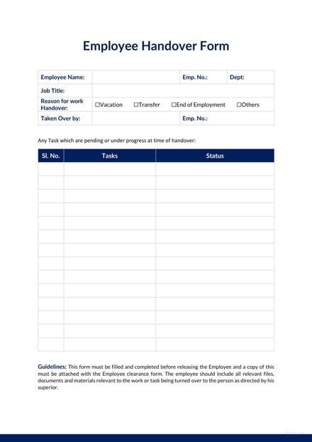 Employee Handover Report Template: Download 154+ Reports in Word, Pages ...