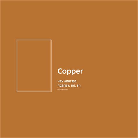 About Copper - Color codes, similar colors and paints - colorxs.com