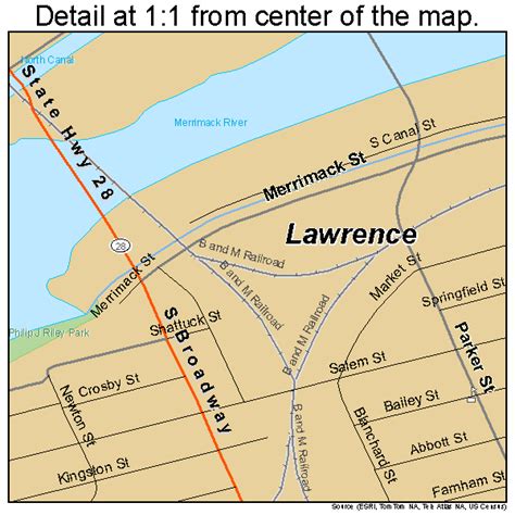 Lawrence Massachusetts Street Map 2534550