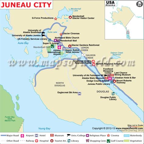 Map Of Juneau Alaska Attractions