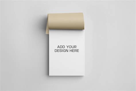 Realistic Notepad Free Mockup — Free Mockup World