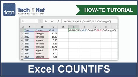 How To Use The Countifs Function In Excel Youtube - Riset