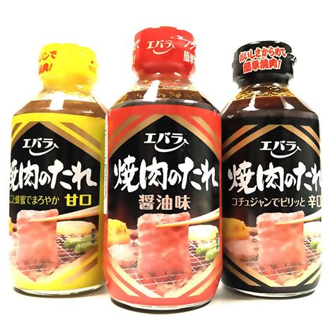 Buy EbaraJapanese Yakiniku BBQ Sauce, (Variety Pack - Soy Sauce Taste ...