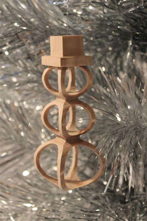 Scroll saw pattern Christmas Ornament: Snowman