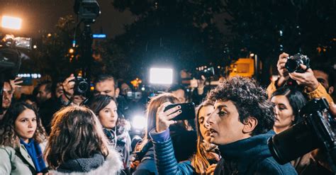 Crowd on a Street at Night · Free Stock Photo