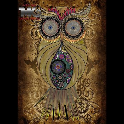 Steampunk owl full color wall art | Etsy | Etsy wall art, Art prints ...