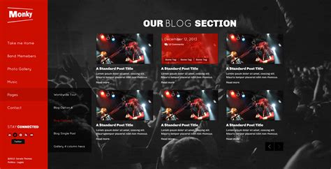 Monkey Music Band PSD Theme by CoralixThemes | ThemeForest