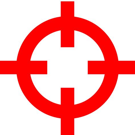 Red Crosshair Target Symbol and Precision Graphic Icon PNG | PNG All