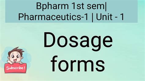 Dosage forms - YouTube