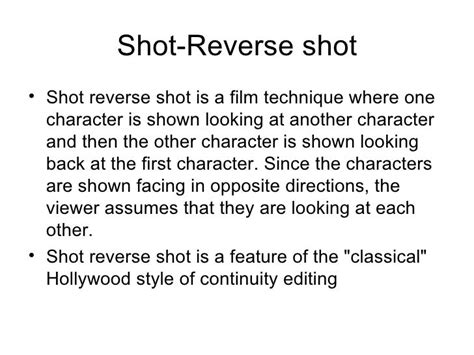 Shot Reverse Shot And Match On Action Media