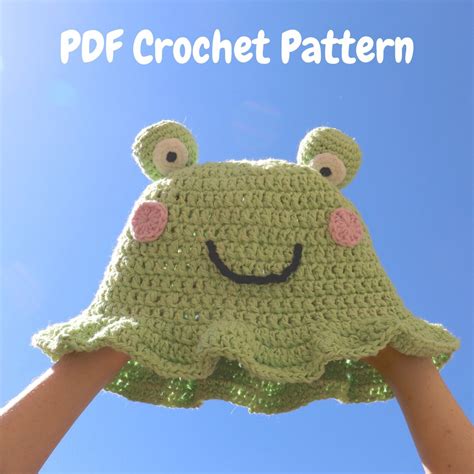 Frog Bucket Hat Crochet Pattern PDF - Etsy