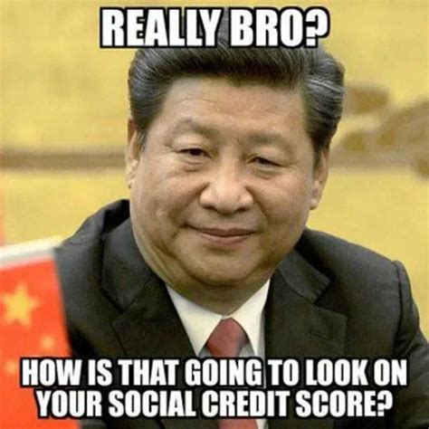 Social Credit Meme Discover more interesting Bro, Chinese, Credit ...