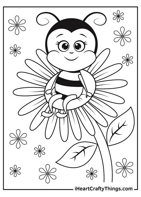 Free Printable Large Coloring Pages Of Bees