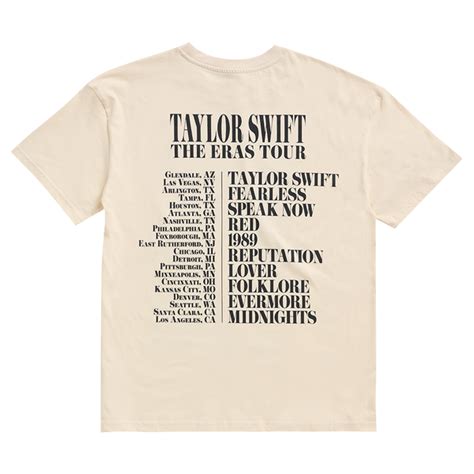 Taylor Swift The Eras Tour White T-Shirt – Taylor Swift Official Store ...