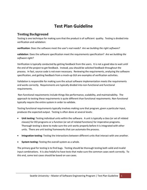 Test Plan Template For Software Testing - Get What You Need For Free