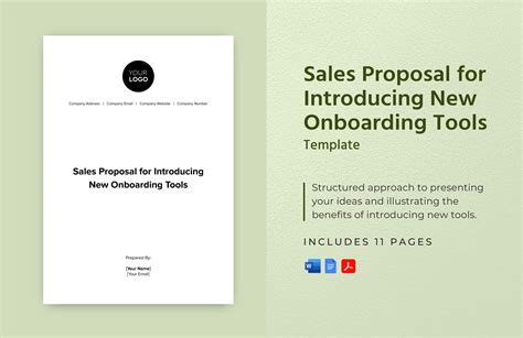 Sales Proposal for Introducing New Onboarding Tools Template in PDF ...