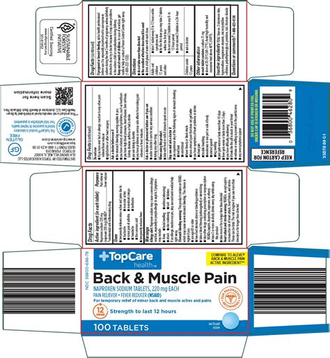 BUY Naproxen Sodium (Topcare Back And Muscle Pain) 220 mg/1 from GNH ...