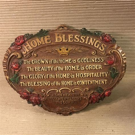 Home Decor, Blessings, Home Blessings, Wall Plaque, 1950s, Blessing ...