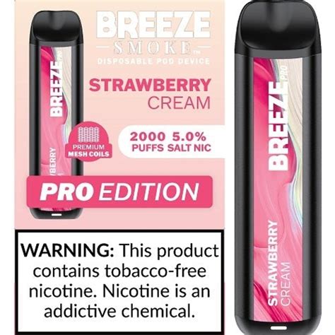 BREEZE PRO (2000 PUFF) STRAWBERRY CREAM - CUMULUS WHOLESALE