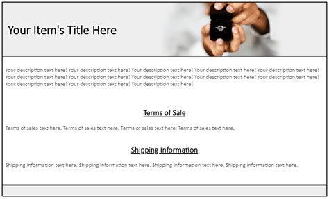 Ebay Description Html Template