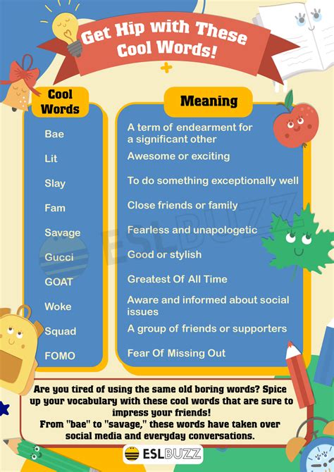 Cool Words to Boost Your English Vocabulary: A Must-Read Guide - ESLBUZZ