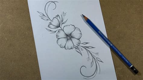 Drawing beautiful flower tattoo designs step by step | Hihi Pencil ...