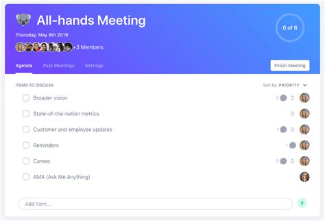 All-hands Meeting Agenda Template | SoapBox