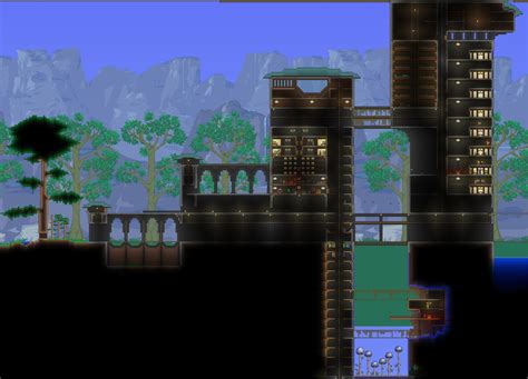 My pre-hardmode base so far. : Terraria