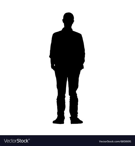 Man black silhouette Royalty Free Vector Image