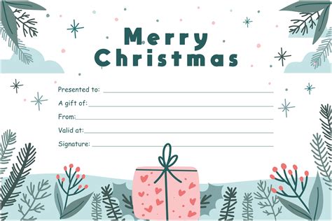 Homemade Christmas Gift Certificates Templates - Sampletemplate.my.id