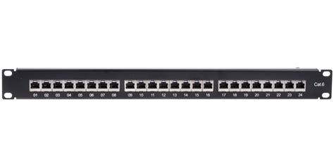 RS PRO Cat6 24 Port RJ45 RJ Patch Panel STP 1U Black - RS Components ...