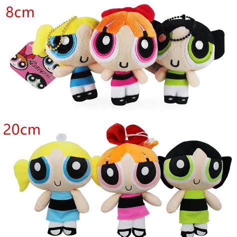 8 20cm The Powerpuff Girls Plush Doll Bubbles Blossom Buttercup Stuffed ...