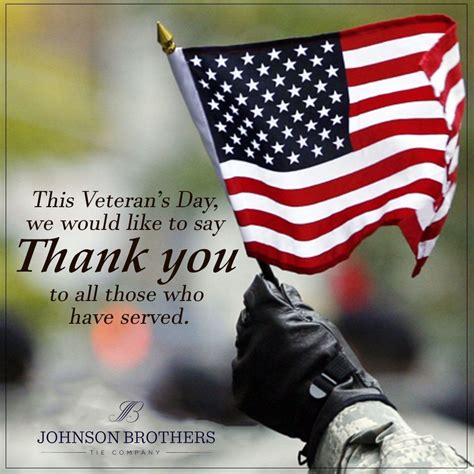 Veteran's Day Thank You | Veterans day thank you, Veterans day, Johnson ...