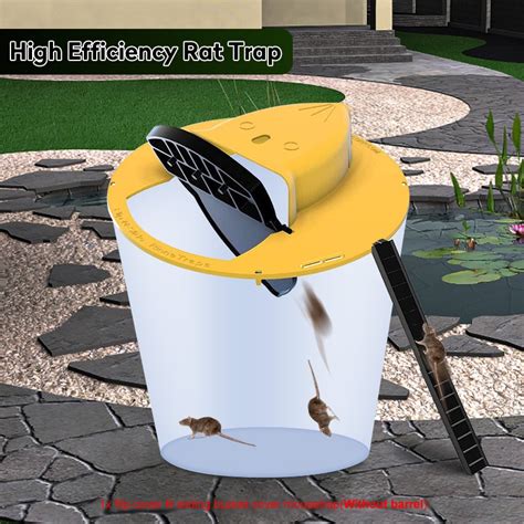 Reusable Mouse Trap Plastic Bucket Lid Rat Traps Humane Or Lethal ...