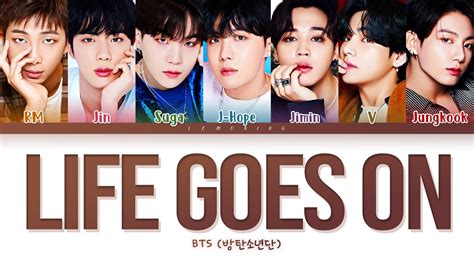 BTS Life Goes On Lyrics (방탄소년단 Life Goes On 가사) [Color Coded Lyrics/Han ...