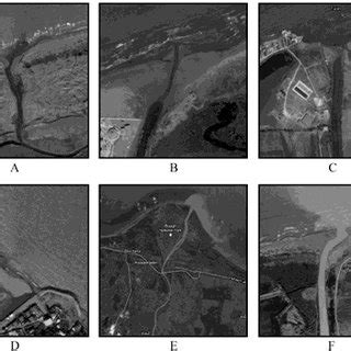 the Variety of Rivers mouth shape in the study area Note: a: inclined ...