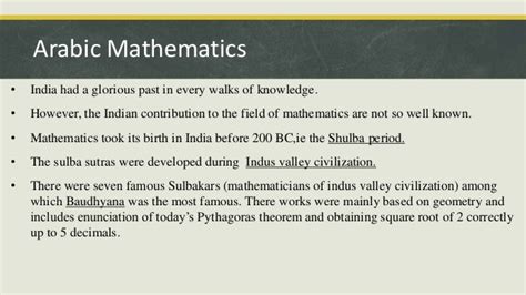 Islamic & arabic contributions to mathematics