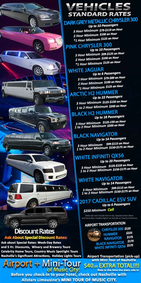 Affordable Limo Rates Allstars Limousine