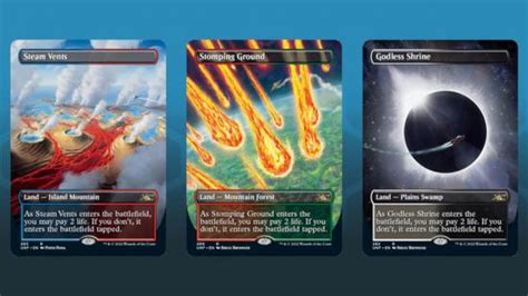 MTG Unfinity reveals space-themed Shock Lands