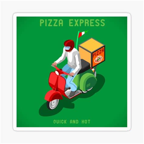 "Pizza Scooter Express" Sticker for Sale by aurielaki | Redbubble