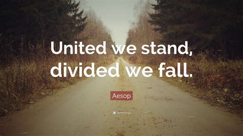 Aesop Quote: “United we stand, divided we fall.”