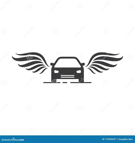 Car Wings Icon Vector Illustration Design Stock Vector - Illustration ...