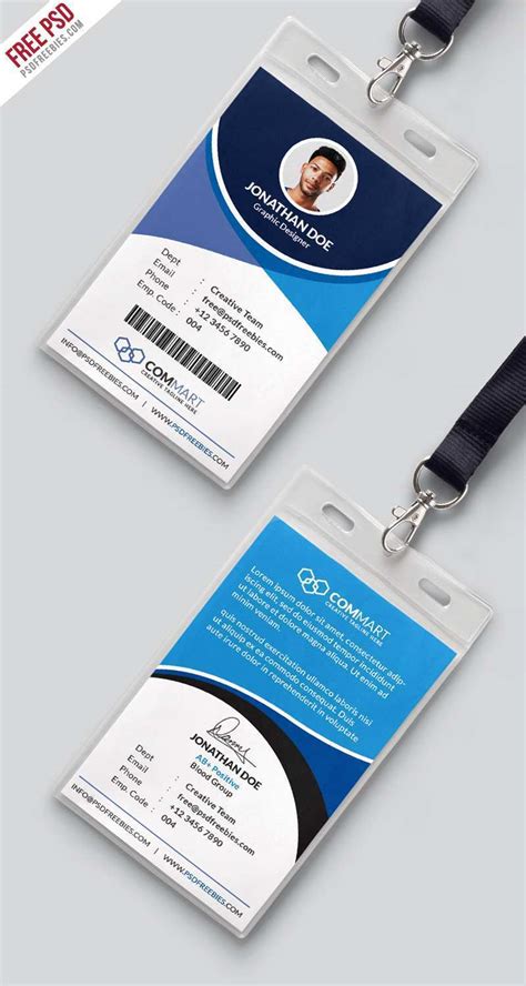 Id Card Design Template Free Download Psd - Nisma.Info